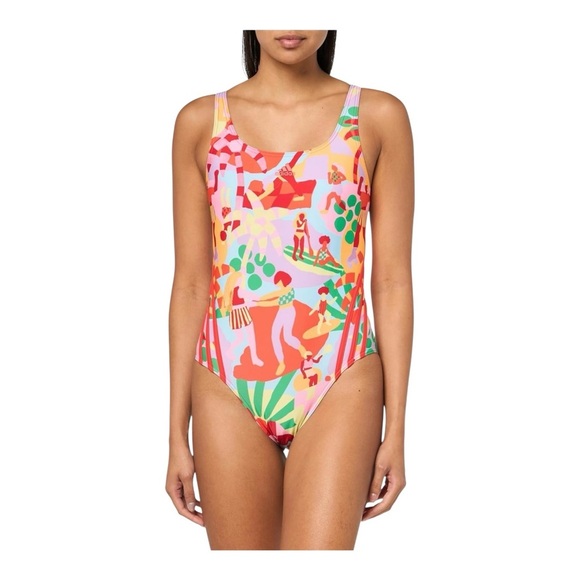 Adidas x  Farm Rio One Piece Swimsuit - Pearl Citrine NWT - Picture 8 of 8